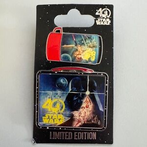 Limited Edition Star Wars 40th Anniversary Retro Lunchbox & Thermos Pin Set